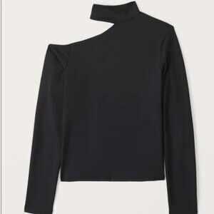 Abercrombie and Fitch cold shoulder black long sleeve top size medium